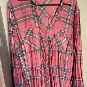 New York & Co Long Sleeve Button Down Shirt-XL